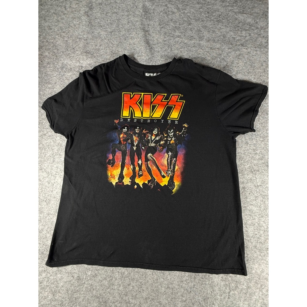 KISS‎ Destroyer Graphic T-Shirt Mens XL Black Rock Band Album Tee 2019 RN 111647